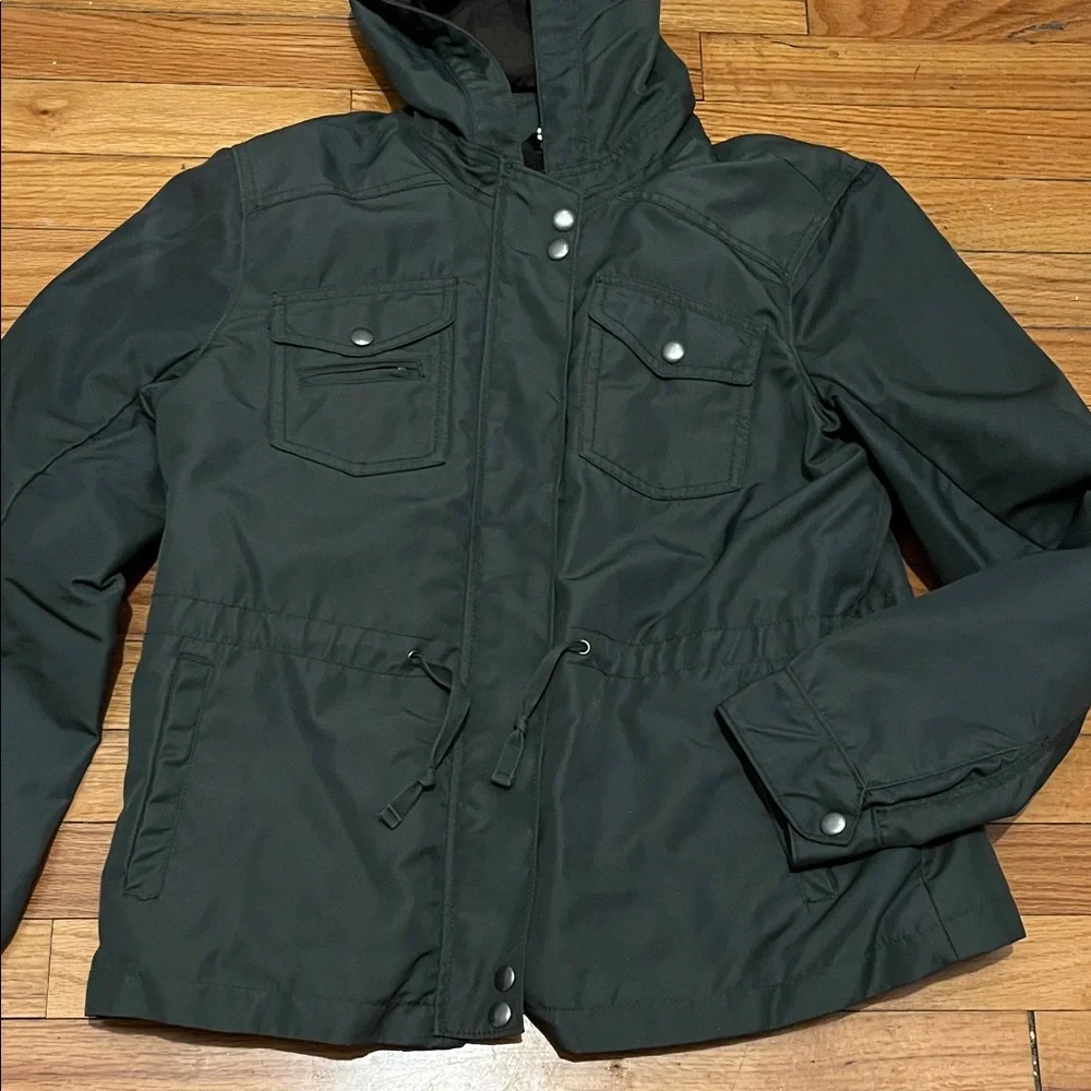 J Crew Military Green Jacket with hood